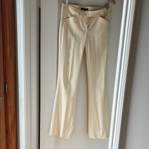 Theory Cream Flared Trousers